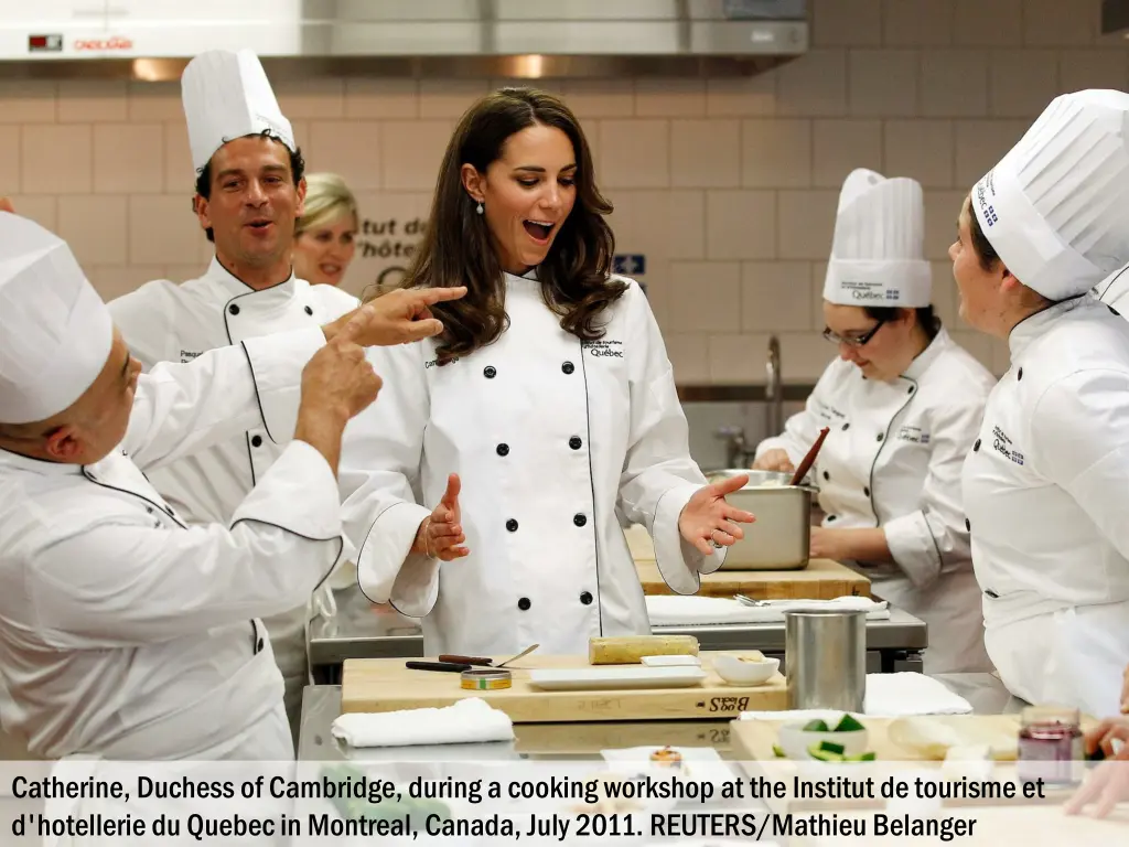catherine duchess of cambridge during a cooking