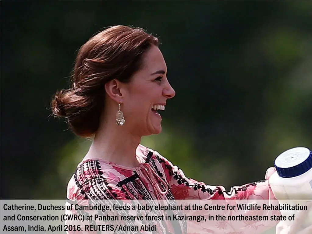 catherine duchess of cambridge feeds a baby