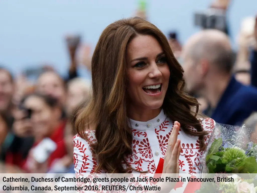 catherine duchess of cambridge greets people