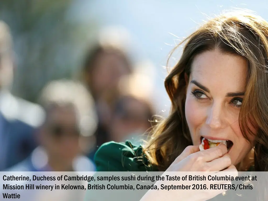 catherine duchess of cambridge samples sushi