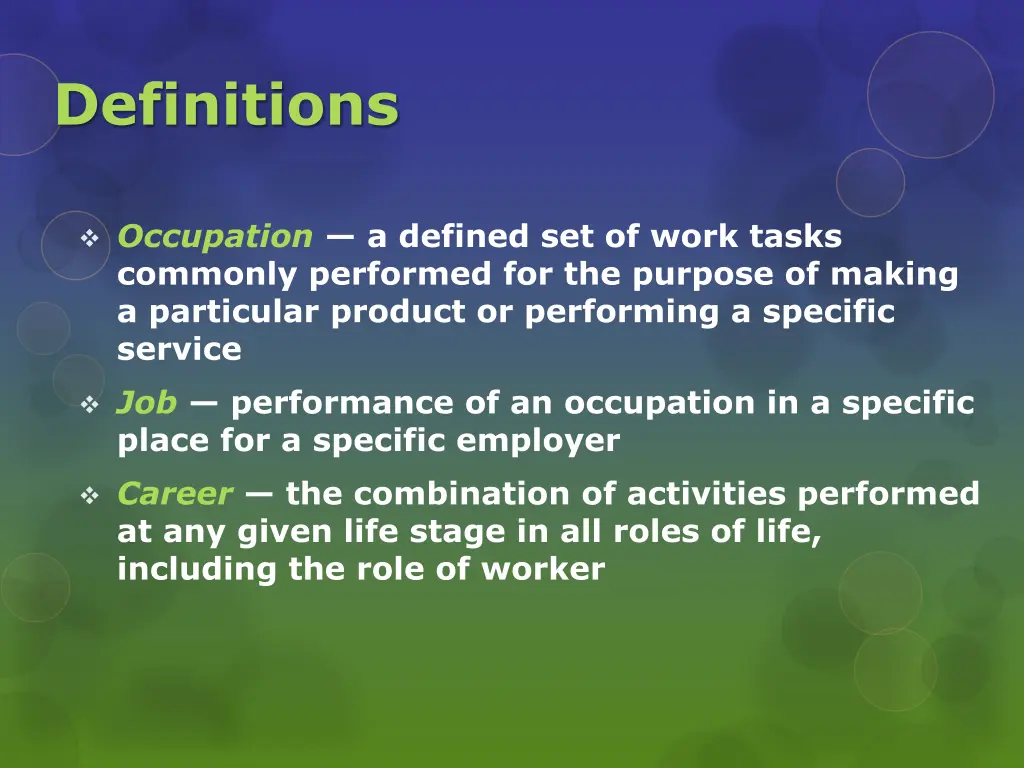 definitions