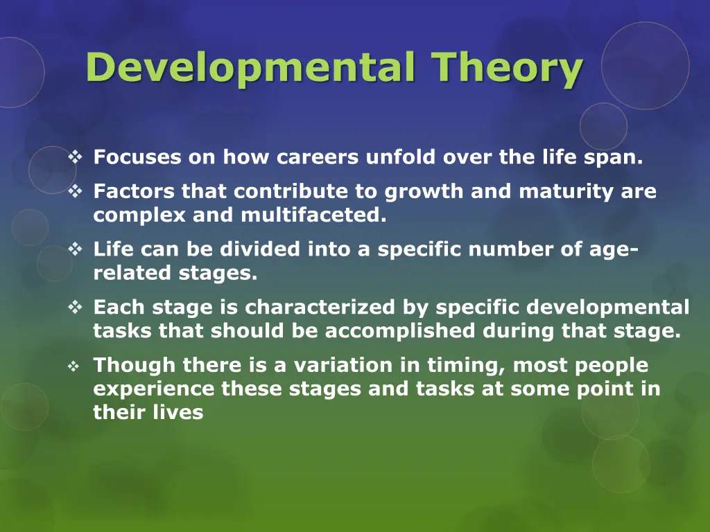 developmental theory