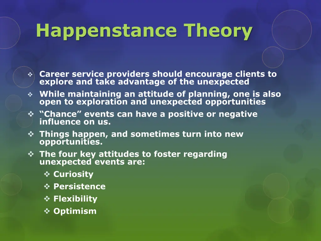 happenstance theory