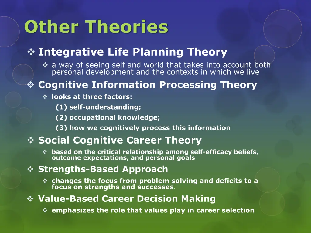 other theories