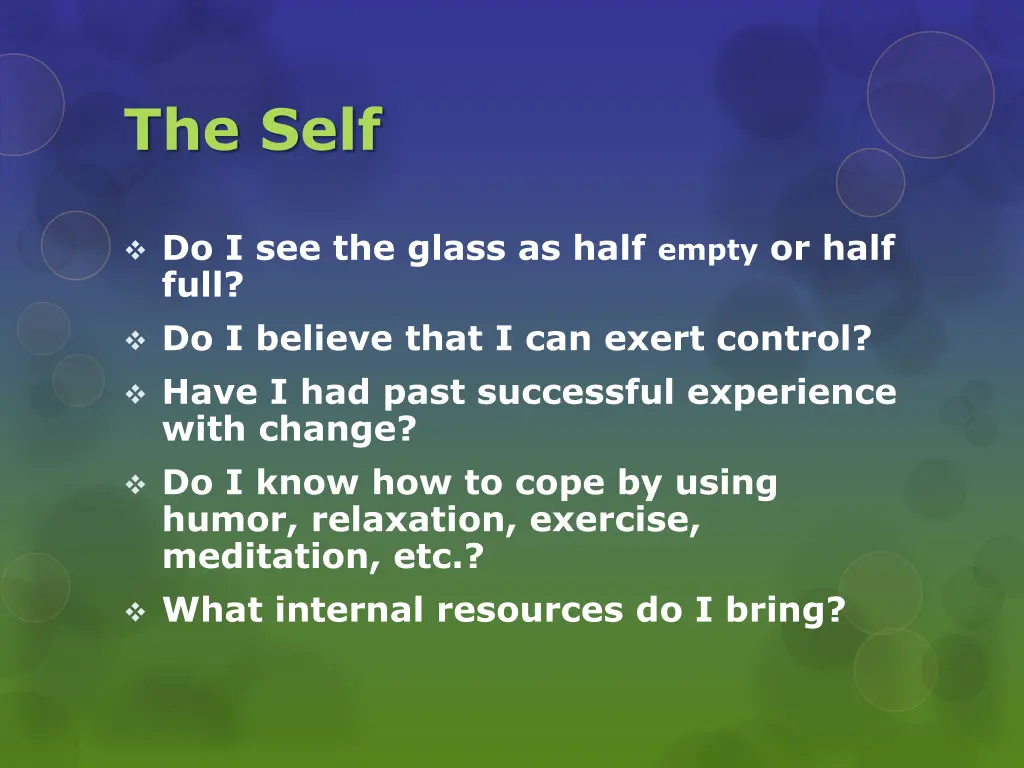 the self
