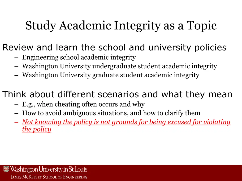 study academic integrity as a topic