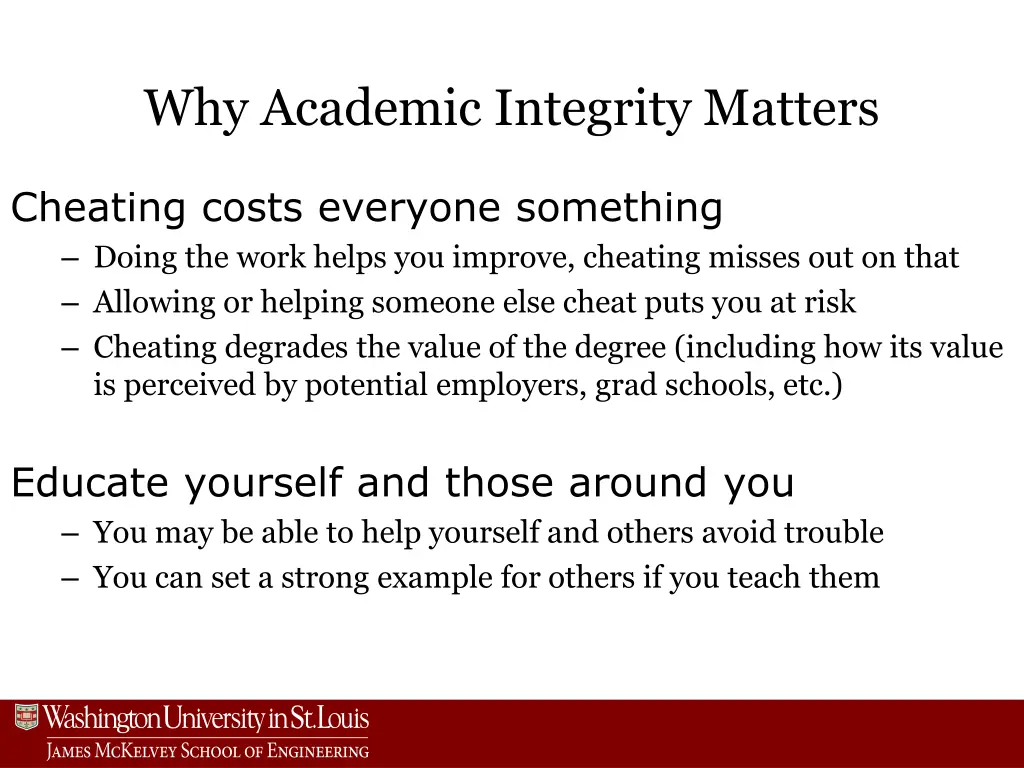 why academic integrity matters