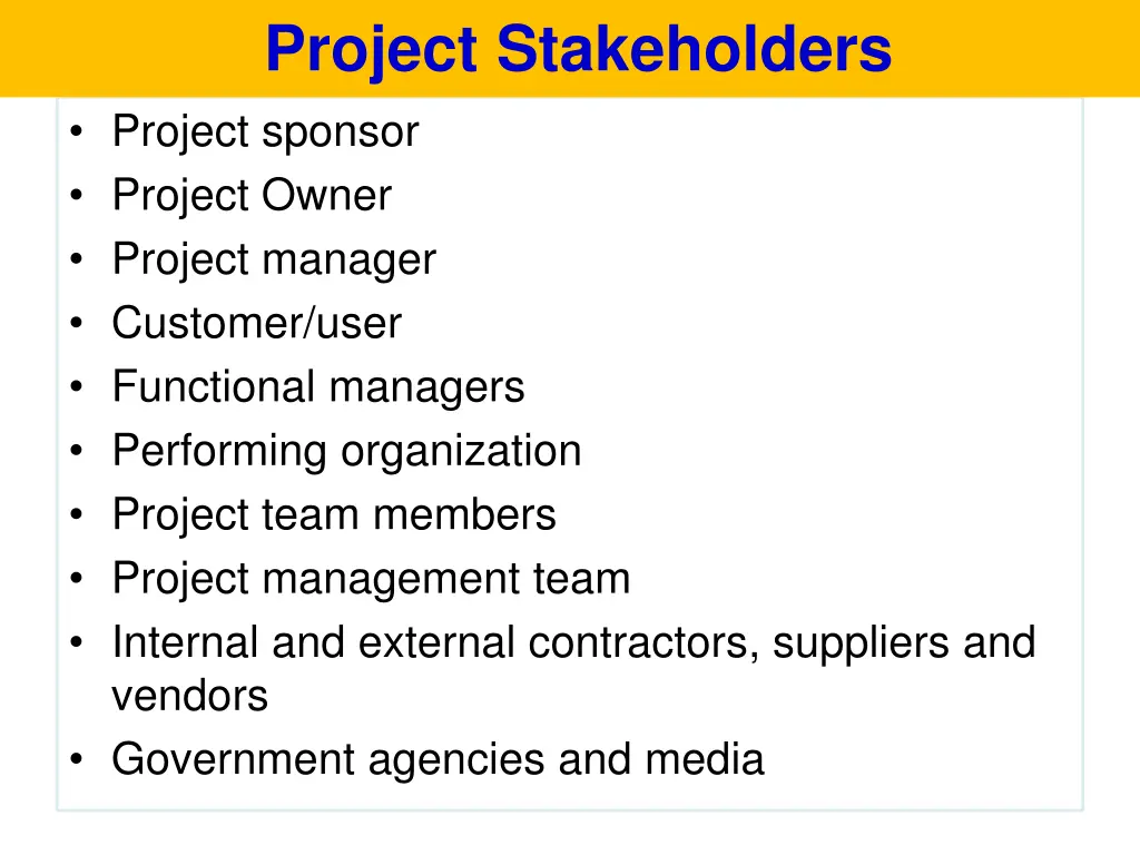 project stakeholders