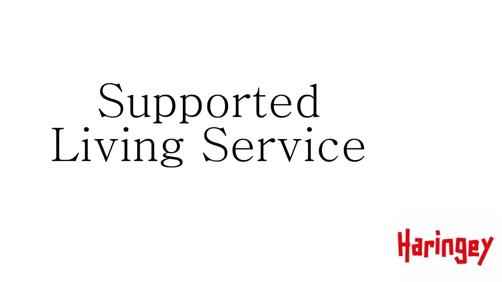 supported living service