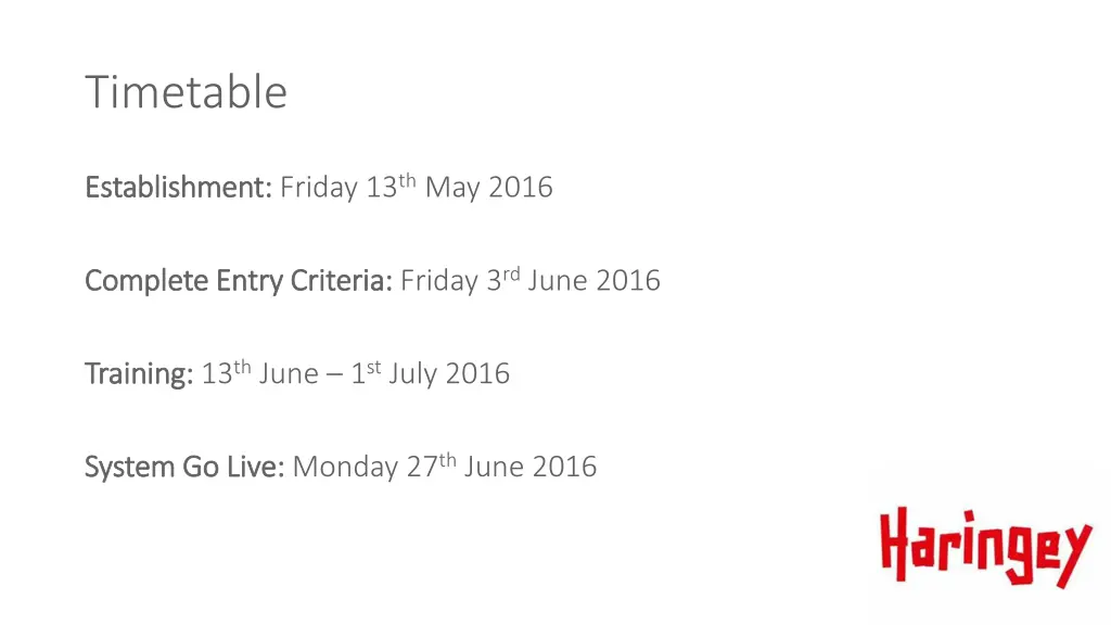timetable