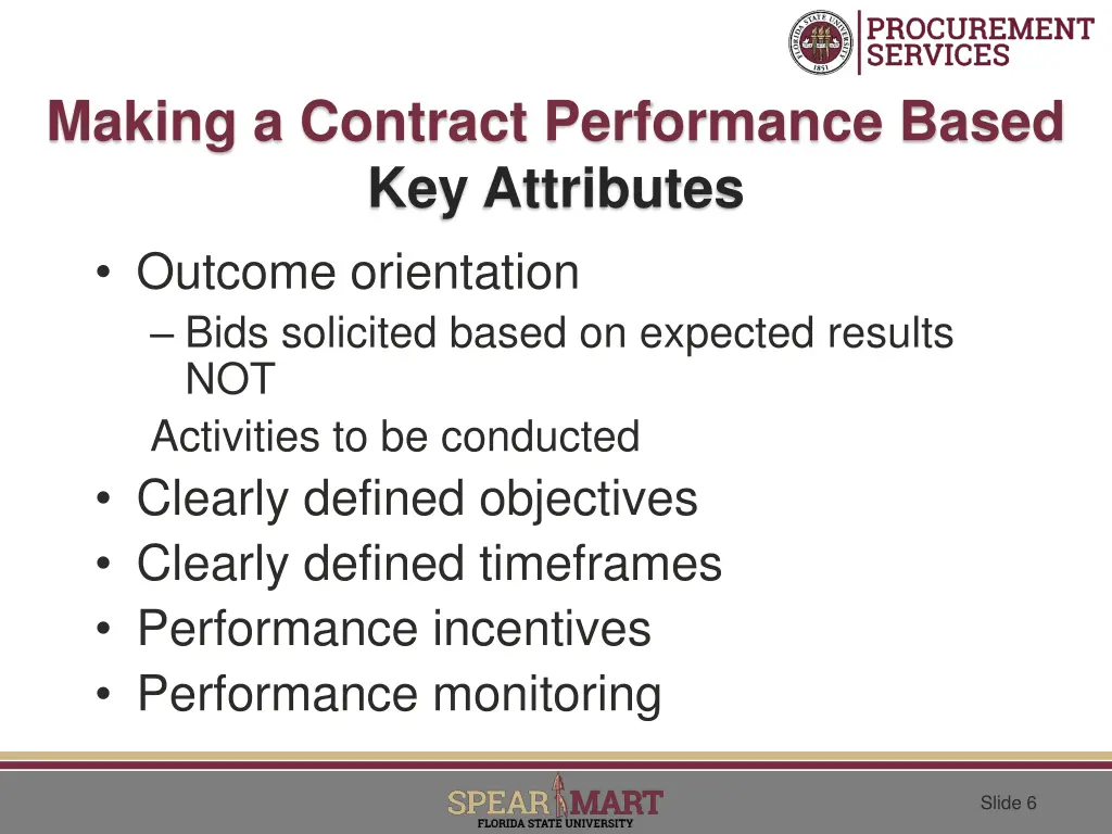 making a contract performance based