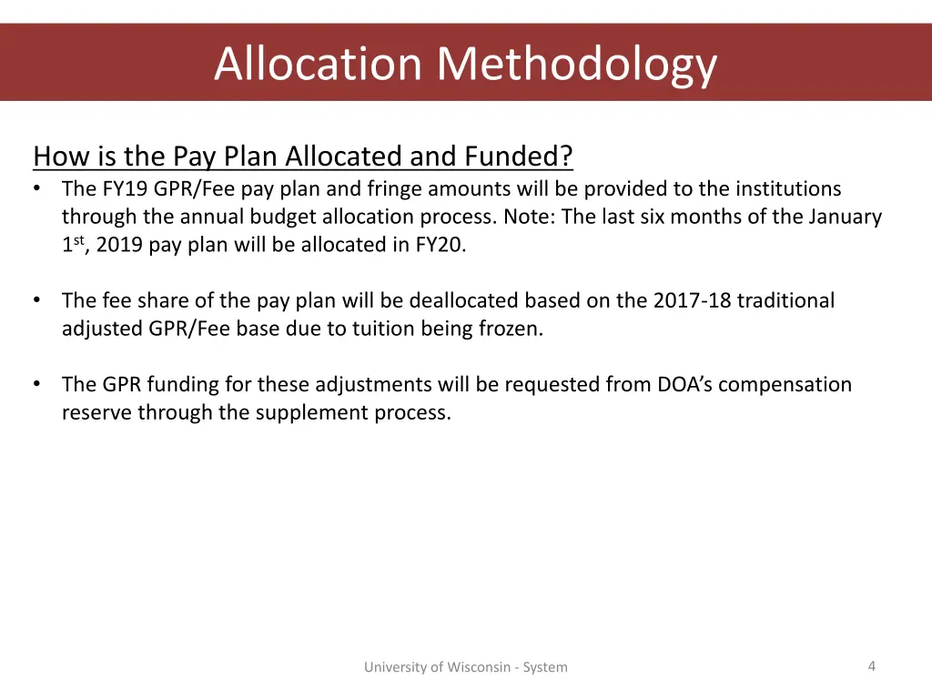 allocation methodology 1