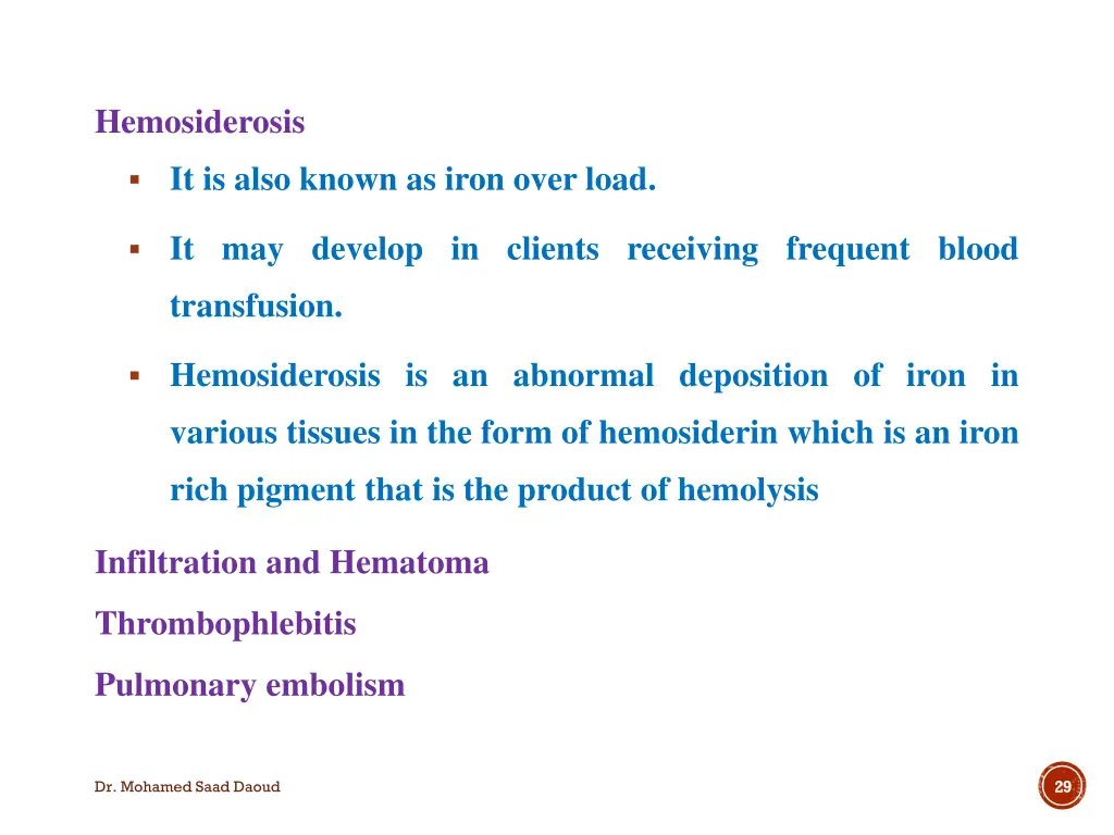 hemosiderosis