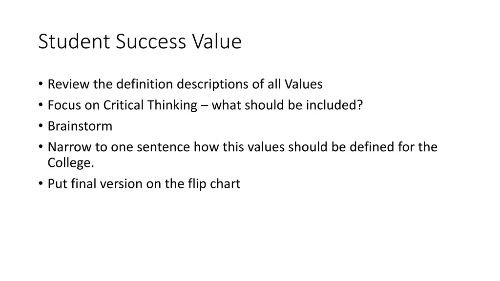 student success value