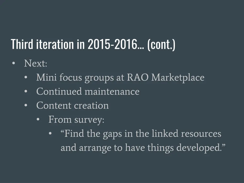 third iteration in 2015 2016 cont next mini focus