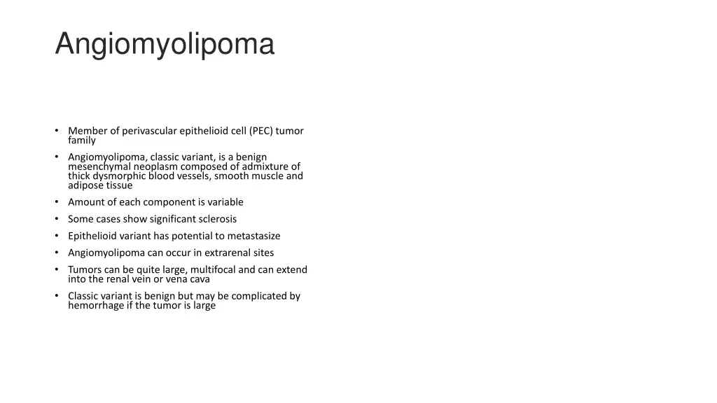 angiomyolipoma