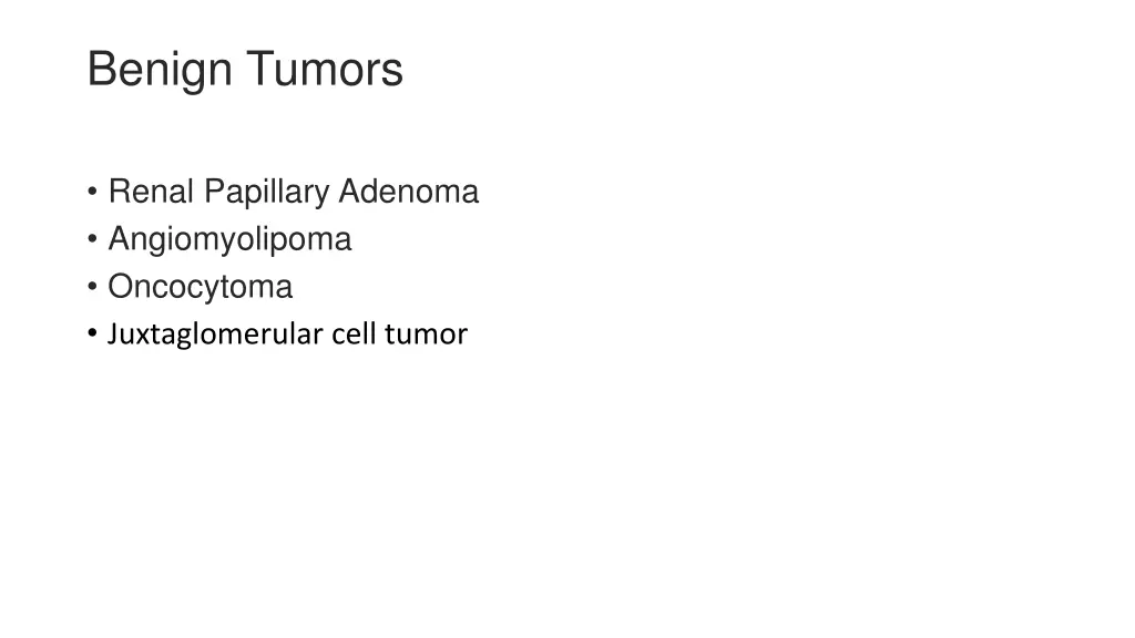 benign tumors