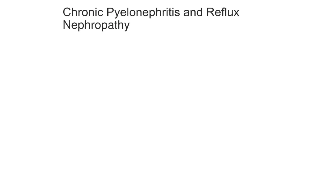 chronic pyelonephritis and reflux nephropathy 1