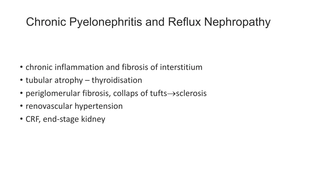 chronic pyelonephritis and reflux nephropathy