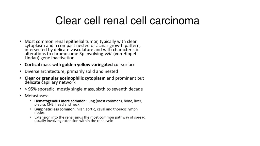 clear cell renal cell carcinoma