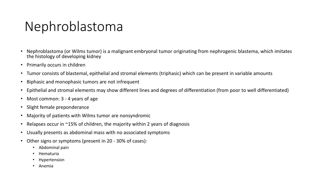 nephroblastoma