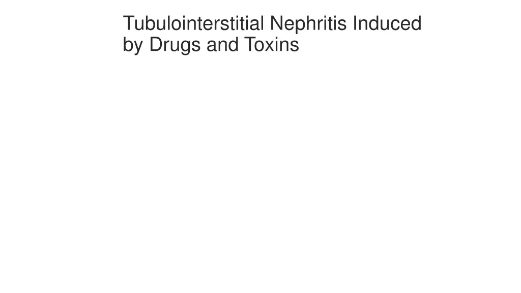 tubulointerstitial nephritis induced by drugs