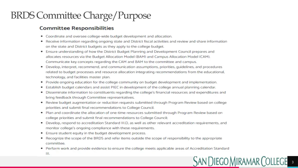 brds committee charge purpose 1