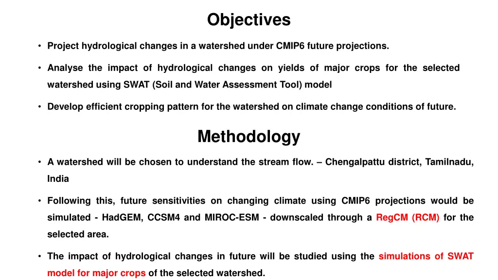 objectives