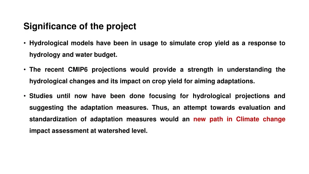 significance of the project