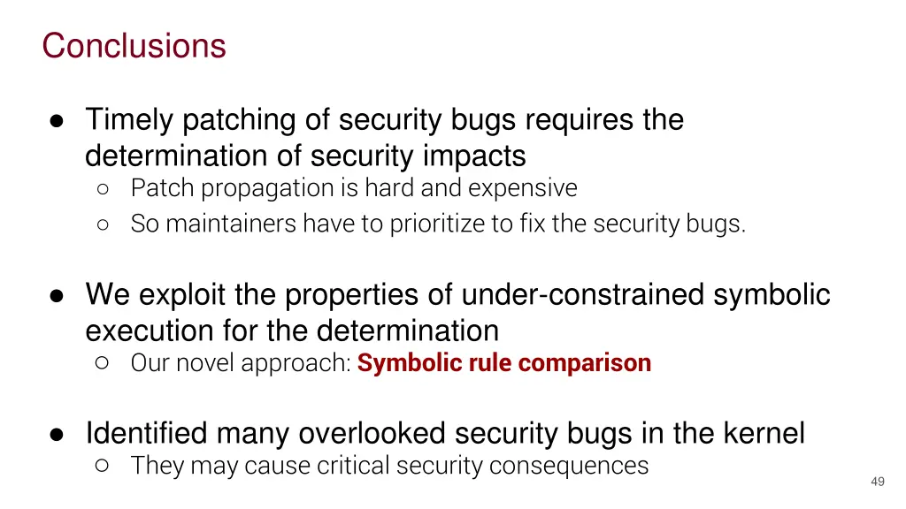 conclusions