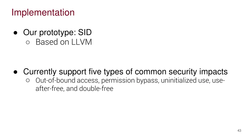 implementation