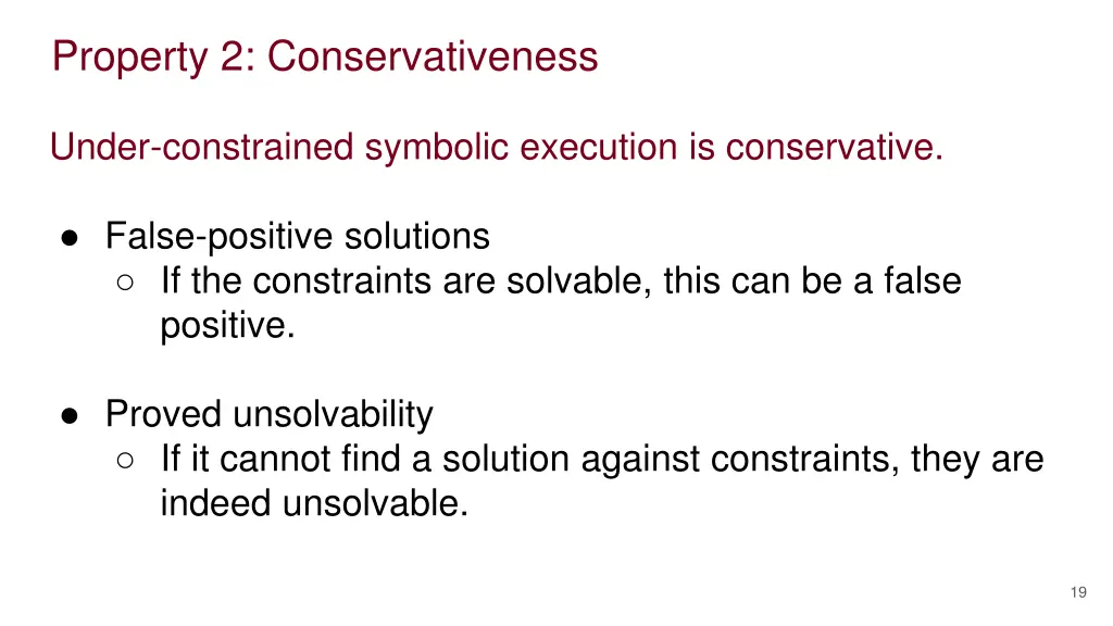 property 2 conservativeness