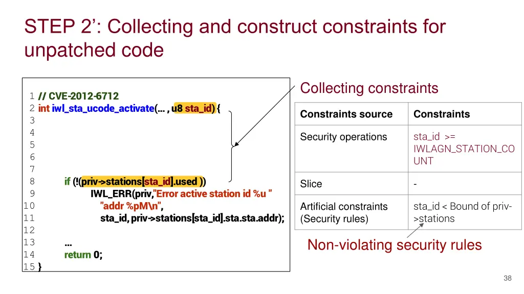 step 2 collecting and construct constraints 2