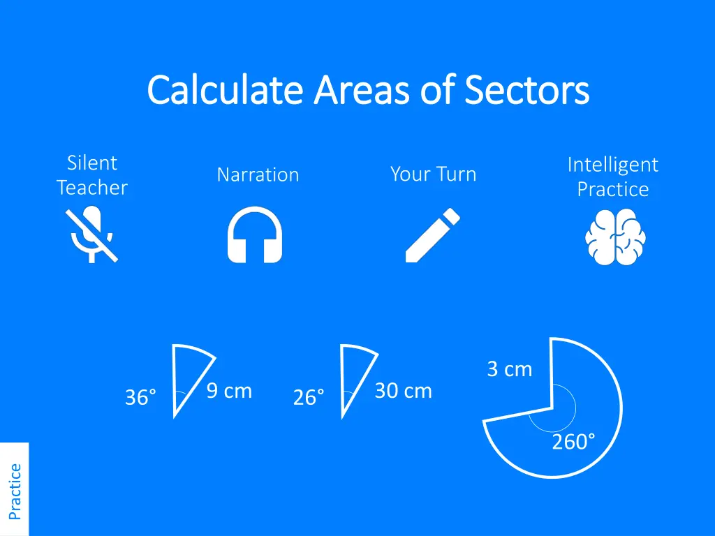 calculate areas of sectors calculate areas