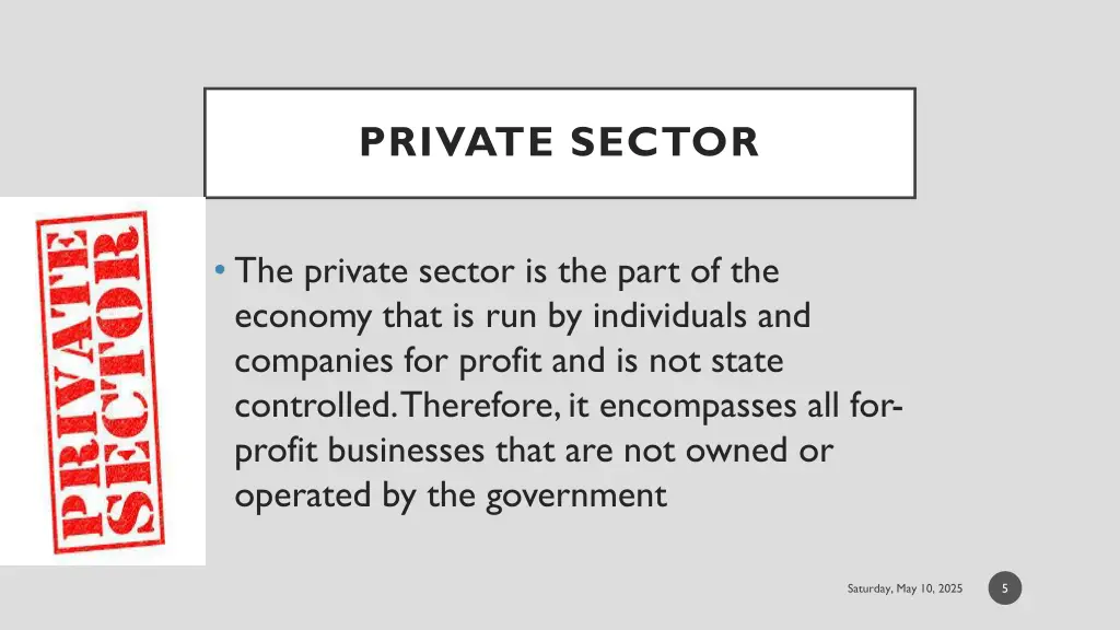private sector
