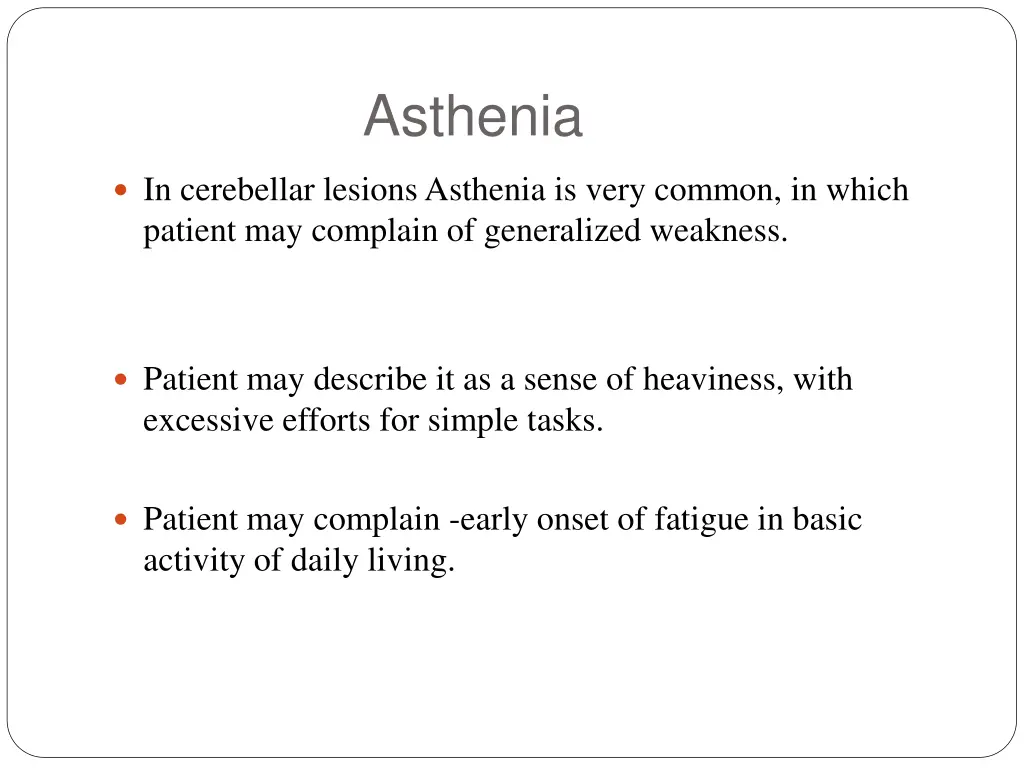 asthenia