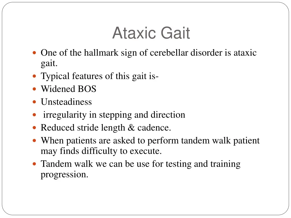 ataxic gait