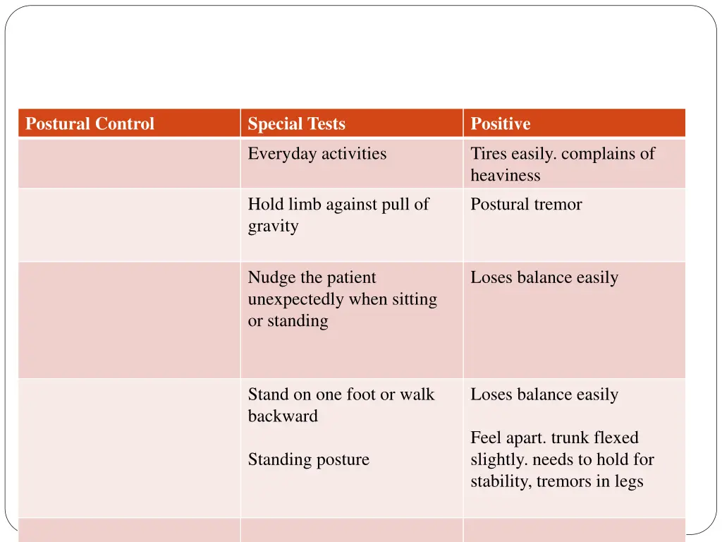 postural control