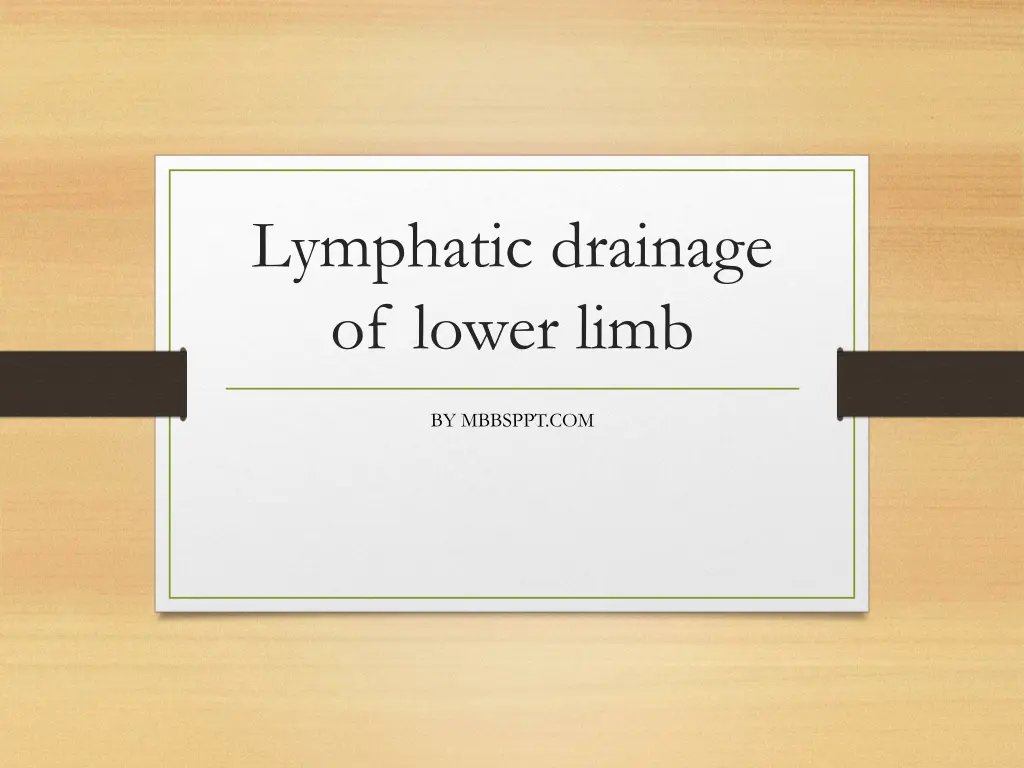 lymphatic drainage of lower limb