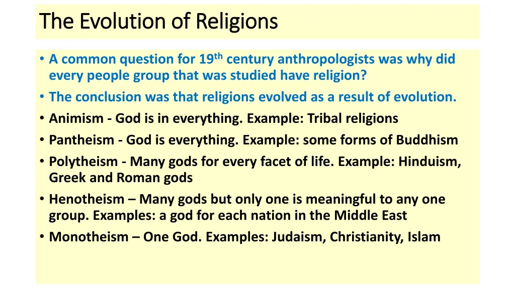 the evolution the evolution of