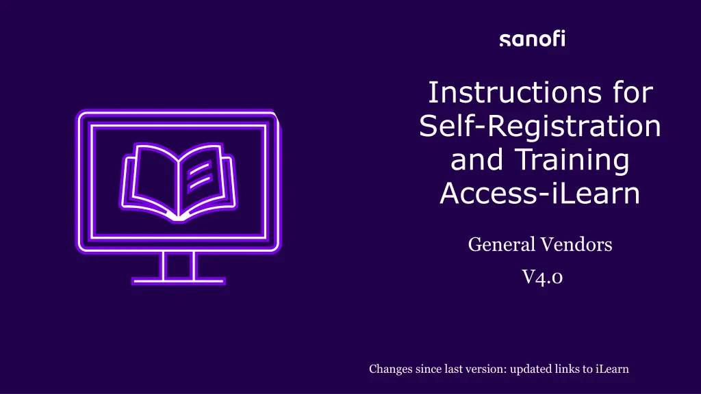 instructions for self registration and training
