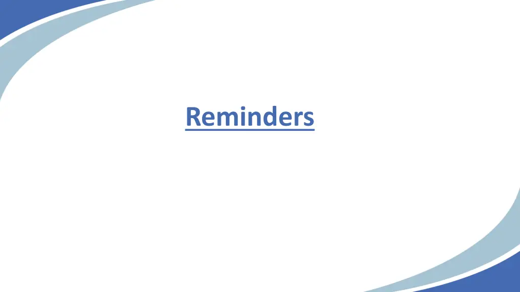 reminders