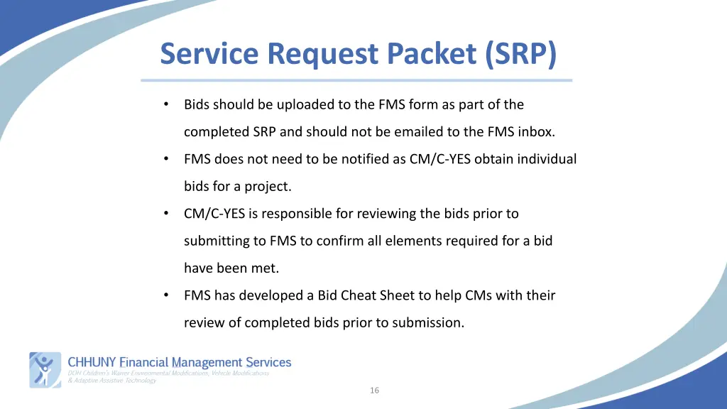 service request packet srp 1