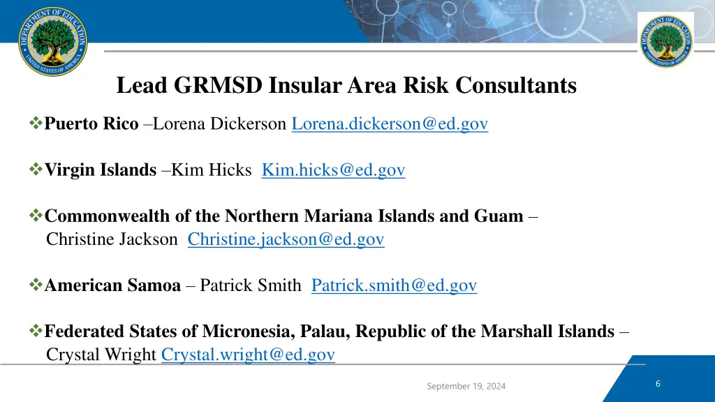lead grmsd insular area risk consultants