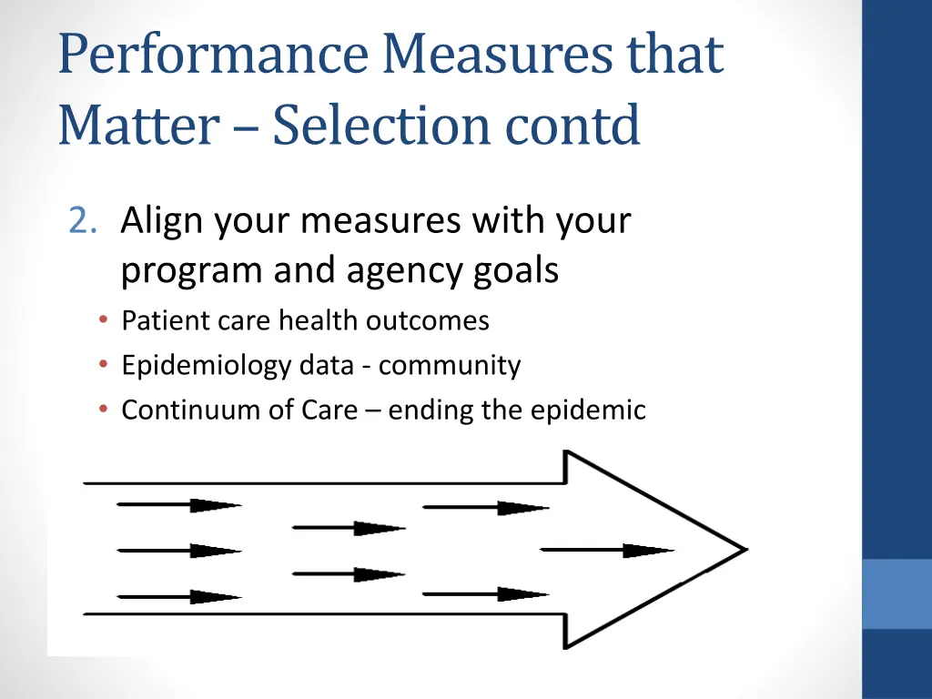 performance measures that matter selection contd