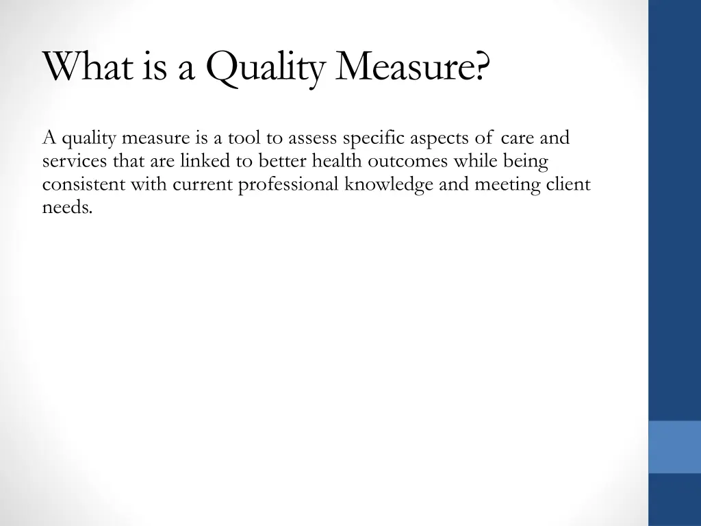 what is a quality measure
