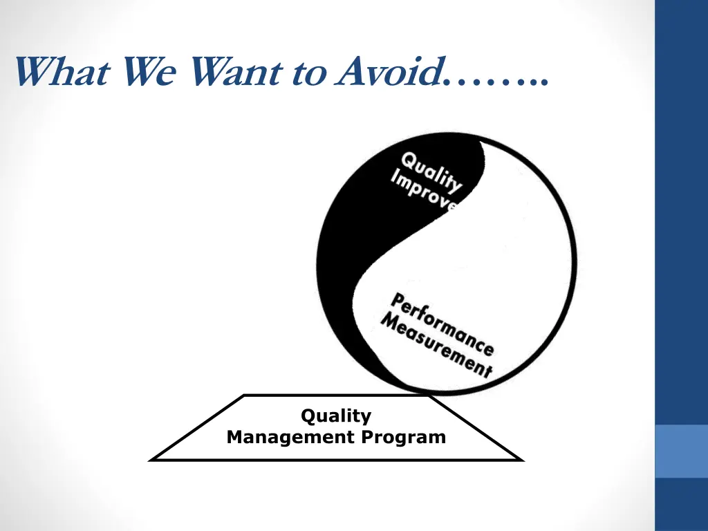 what we want to avoid