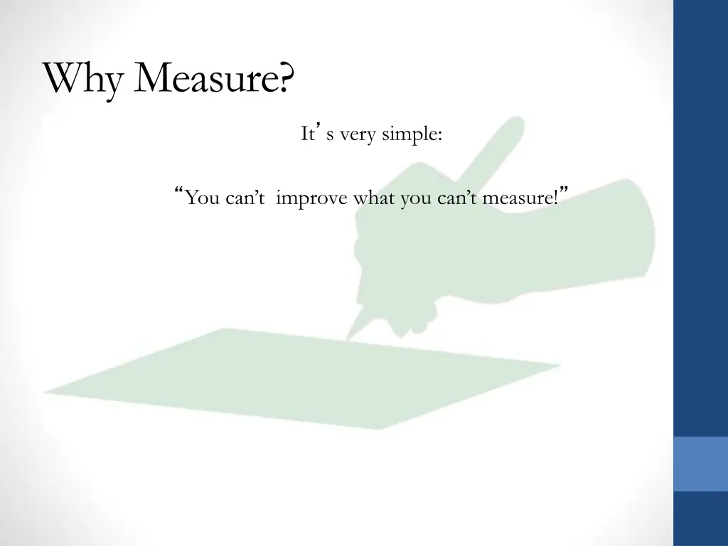 why measure