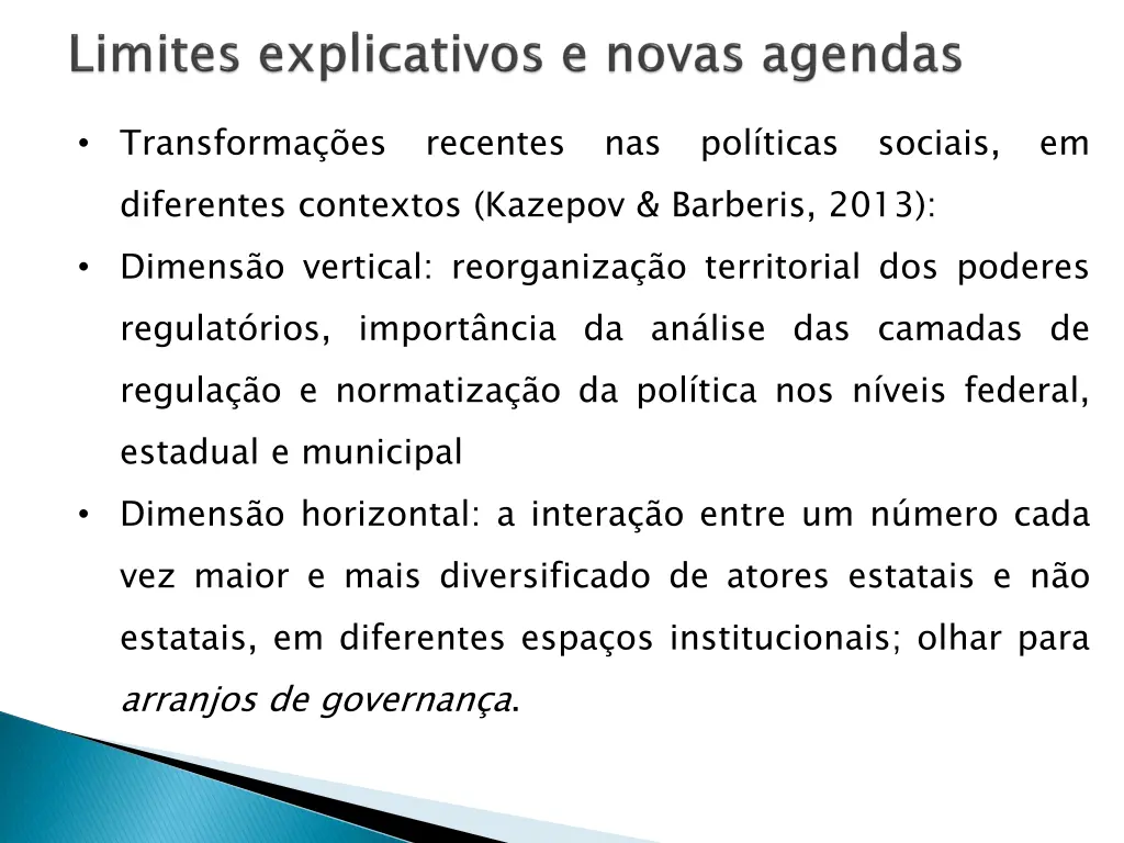 transforma es diferentes contextos kazepov