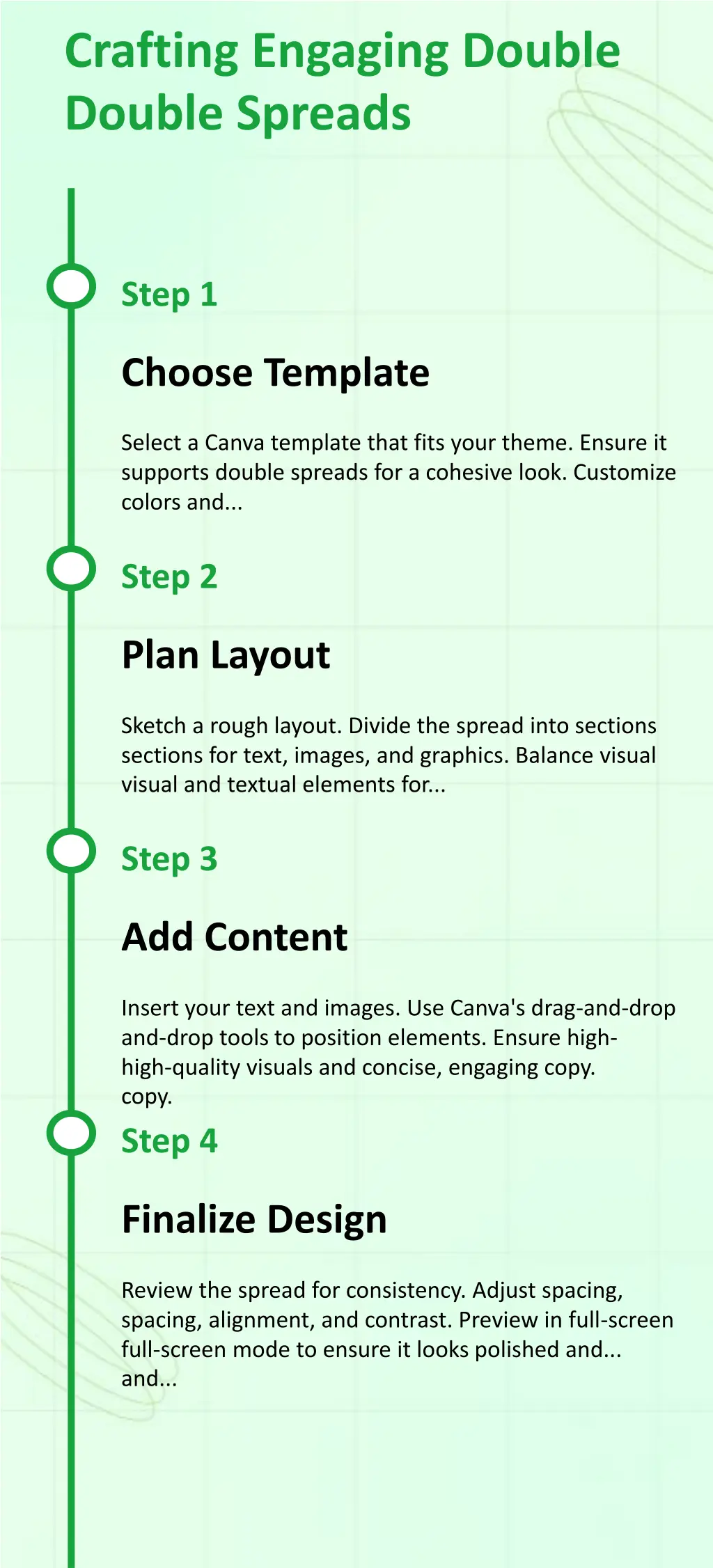 crafting engaging double double spreads